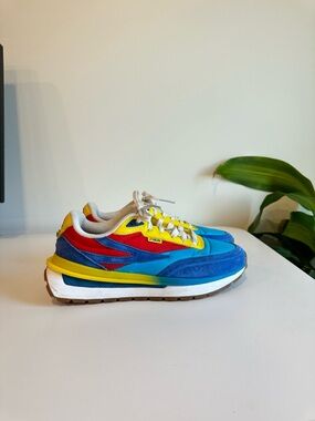 Womens Fila Renno Athletic Shoe Atomic Blue Prince Blue Fiery Red Multicolor 8.5